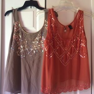 BKE beaded tanks size medium